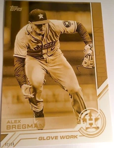 2017 Topps Update Salute Alex Bregman RC USS-16 JUMBO 5X7 GOLD 2/10! TRIKOT #2! - Bild 1 von 2