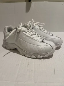 K-Swiss Capsule Sneakers Men Sz 8 White ST329 Minimalist Chunky Athletic Trendy - Picture 1 of 15