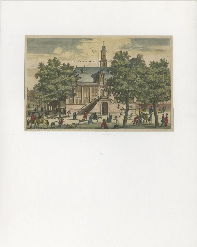 Antique Print of the 'Westerhal' in Amsterdam by Dapper (c.1663) - Image 1 of 1