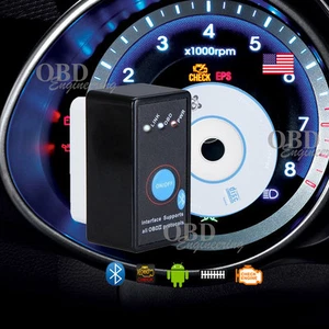 Mini Blk OBD 2 Bluetooth Car Diagnostic Scanner Code Reader with Power Switch - Picture 1 of 8