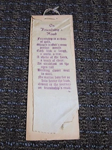 Antique Bookmark Mansion House UK On Friendship's Road Collectible England - Picture 1 of 5