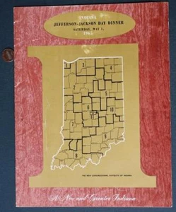 1965 Indianapolis Indiana demokratisches Abendessen Programm Bayh Hartke LBJ John Tunney - - Bild 1 von 1