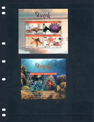 $29.25 Scott Value - 2018 TUVALU Starfish 2 s/s Marine Pacific CV MNH NH UMM - Image 1 of 4