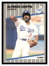 1989 Fleer #58 ALFREDO GRIFFIN Los Angeles Dodgers
