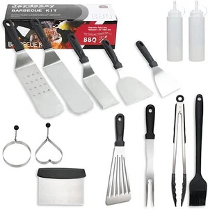 15PCS Grill Accessories Grilling Gifts for Men/Women - Premium Stainless Steel - Picture 1 of 7