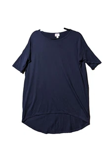 LulaRoe X-Small Women Dolman Knit Navy Tee High Low Scallop Hem - Picture 1 of 9