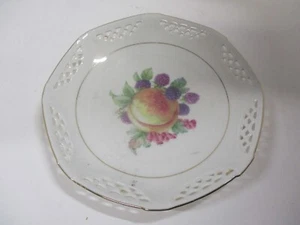 Schwarzenhammer Bavaria Germany Plate Fruit Porcelain Reticulated - Picture 1 of 5