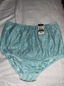 1 Vanity Fair Perfectly Yours 3XL Star Blue Nylon Elastic Waist Granny Panties - Picture 1 of 2