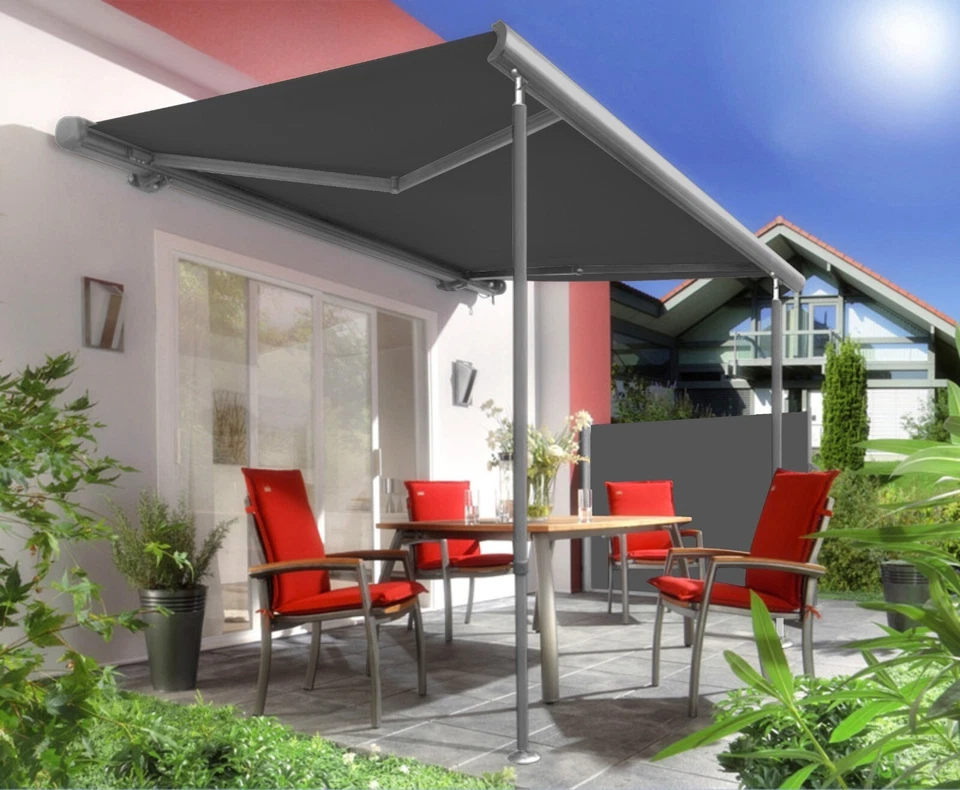 Primrose Awning Support Pole Kit for Awnings Adjustable 1.7m to 2.9m Charcoal