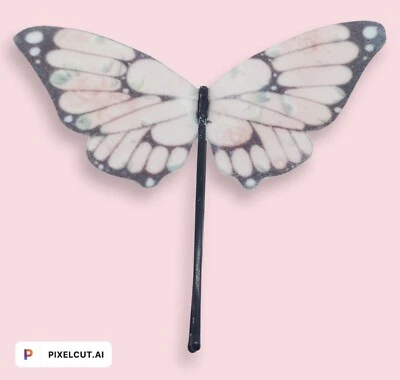 Handmade Light Pink Hair Butterfly Bobby Pin Clip Accessory  - Image 1 of 2