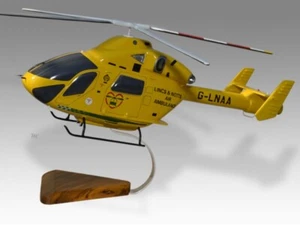 Helicóptero de madera ambulancia aérea McDonnell Douglas MD900 Lincs & Notts pequeño 1/32 - Imagen 1 de 11