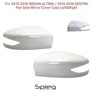 Pair Side Mirror Cover Cap for 13-18 NISSAN ALTIMA / 13-19 SENTRA Paintable - Picture 1 of 7