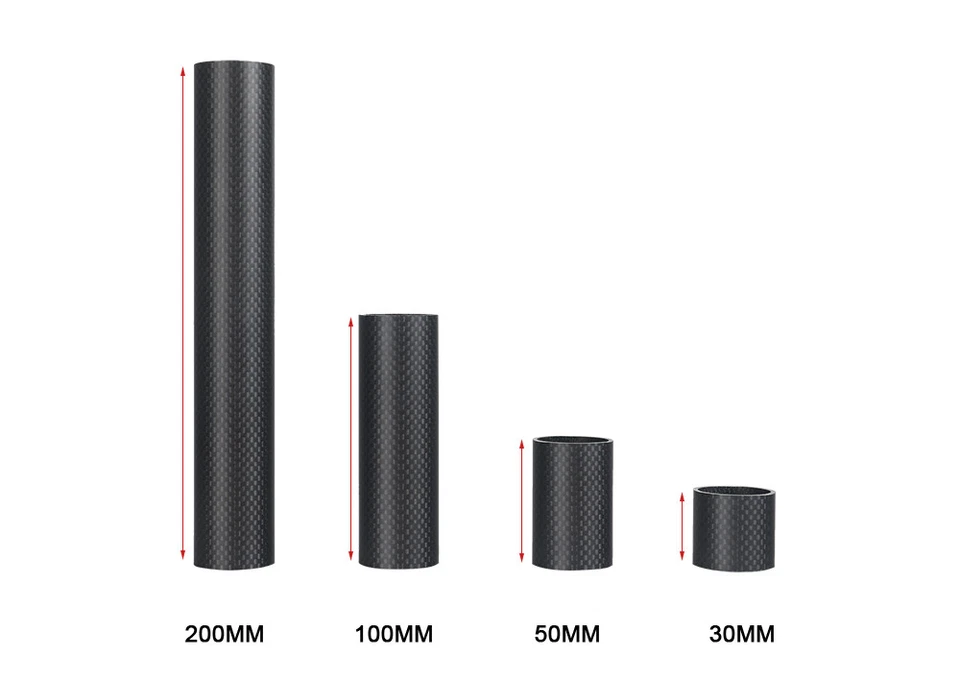 28.6mm Full Carbon Fiber Fork Headset Spacers MTB Road Bike Stem Washer Gaskets - Imagem 1 de 4