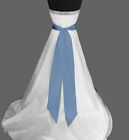 STEEL BLUE Satin Wedding Fancy Dress Party Ribbon Sash Wrap Tie Belt Band Bow