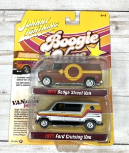 Johnny Lightning Boogie Vans 1976 Dodge Street 1977 Ford Cruising Van VB - Picture 1 of 6