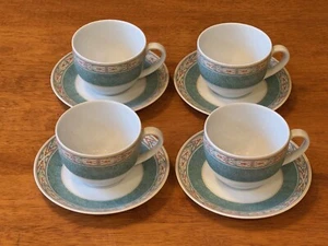 WEDGEWOOD AZTEC CUPS AND SAUCERS SET OF 4 - Picture 1 of 8