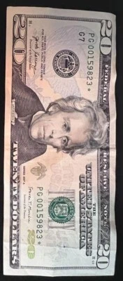20 dollar bill star note 2017 Exclusive Unique Serial Number  - Image 1 of 4