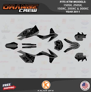Graphics Kit for KTM 150SX, 250SX, 150XC, 200XC, 300XC (2011) OG Crew - Smoke - Bild 1 von 6