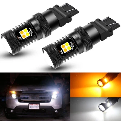 Luz de señal de giro delantera Switchback bombillas LED para Ford F-150 F-250 F350 2001-2014 Foto 1 de 4