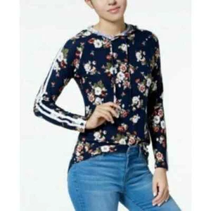 Ultra Flirt Junior Hoodie mit Blumenmuster und Streifenbesatz XS NEU - Bild 1 von 6