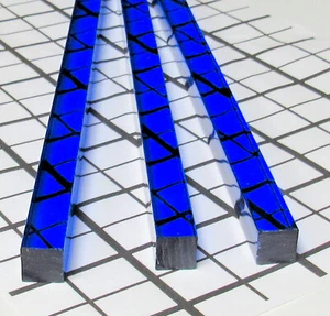 4 PC 1/2” x 1/2" x 10” INCH LONG SQUARE CLEAR BLUE ACRYLIC TRANSLUCENT ROD .50" - Picture 1 of 4