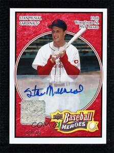 2008 Upper Deck Baseball Heroes Red Memorabilia /25 Stan Musial #162 Auto HOF