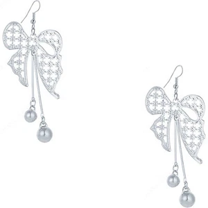 Bahnmüller Ohrringe Ohrhänger Silber Versilbert Schleife L: 8,5cm B: 3,5cm (349) - Bild 1 von 1