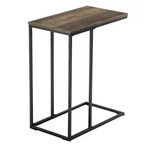C Shaped End Table Small Side Couch Sofa Table with Metal Frame for Living Room - Picture 1 of 12