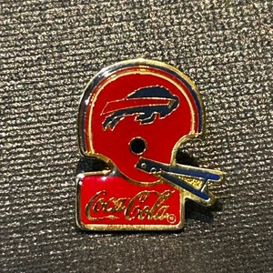 Vintage 1985 Coca Cola NFL Helmet Logo Pin ~ Buffalo Bills - Picture 1 of 2