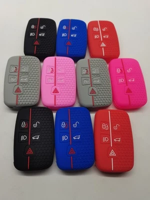 10*Cubierta de llave remota de silicona para LAND ROVER LR2 LR4 DISCOVERY RANGE ROVER EVOQUE Foto 1 de 4