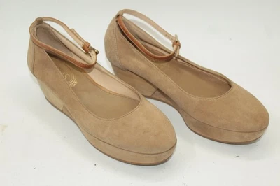 Tod's Femme Chaussures 6.5 Europe 37 Daim Beige Fabriqué En Italie S9405 - Photo 1/4