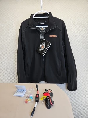 Jaqueta aquecida Harley Davidson forro equipamento de equitação fonte dupla com interruptor NOVO - Imagem 1 de 4