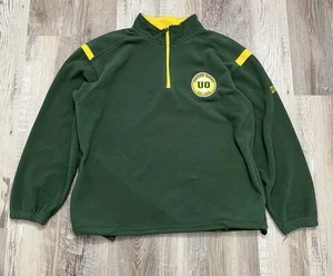 Oregon Ducks Fleece 1/4 Zip Pullover Sweatshirt Herren Large grün gelb NCAA - Bild 1 von 9
