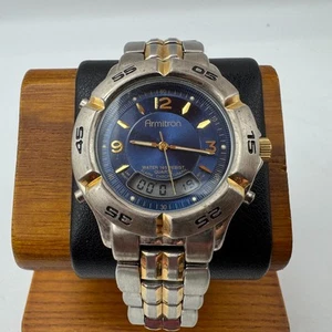 Armitron Watch Digital Analog Quartz Chronograph Water Resistant Silver - Picture 1 of 8