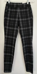 SO Damen karierte Polyestermischung hoher Bund Ponte Leggings schwarz XS 29" Schrittlänge - Bild 1 von 3