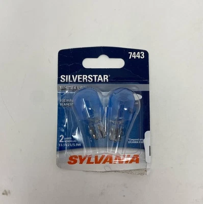 SYLVANIA SilverStar 7443 Mini Bulb 2-Pack - White Light (7443 Wedge) Foto 1 de 4