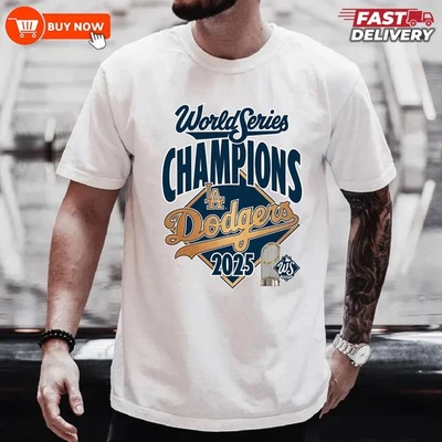 Los Angeles Dodgers World Champions 2025 Back 2 Back TShirt - Multicolors, S-5XL - Image 1 of 4