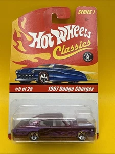 Hot Wheels Classics Series 1 1967 Dodge Charger 5/25 Purple - Picture 1 of 4