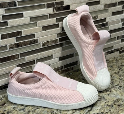 Adidas Superstar Low Ice Pink White BY9138 Women's 6.5 Pull-On Sneaker - Image 1 of 4