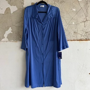 Camisón midi satinado de nailon tocador Vanity Fair de colección nuevo con etiquetas para mujer XL hecho en EE. UU. - Imagen 1 de 9