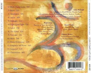ADAM RUDOLPH - CONTEMPLATIONS NEW CD - Imagen 1 de 1