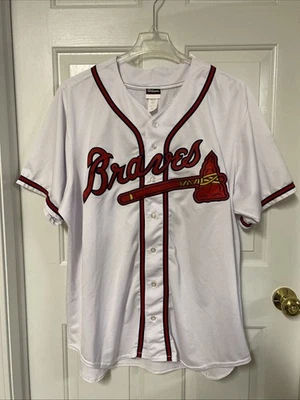 Camiseta de beisebol vintage Wilson MLB Atlanta Braves #52 tamanho 52 XL branca costurada EUA - Imagem 1 de 4
