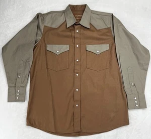 Camicia da lavoro FORGE Western uomo media manica lunga tela pesante marrone perla a scatto - Foto 1 di 23