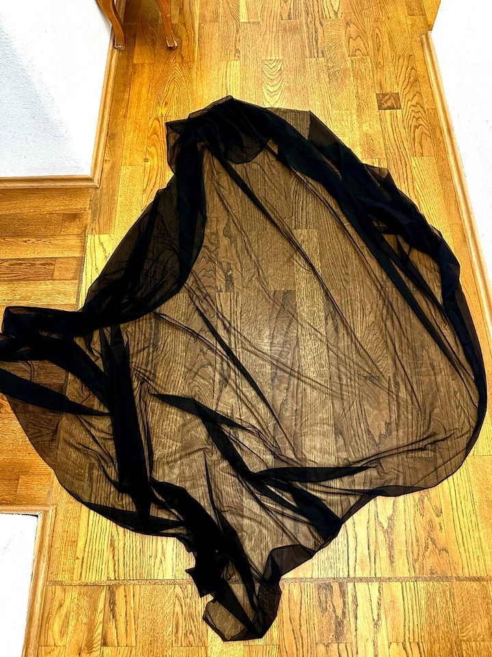 NETZSTOFF SCHWARZ Meterware | ca 250 x 155 cm Soft-Mesh Bauchnetz Bauchtanz Tanz - Bild 1 von 1