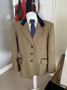 Le Beau Cheval Senape Tweed Show Jkt Rara Taglia 18 Multi Overcheck- - Foto 1 di 20
