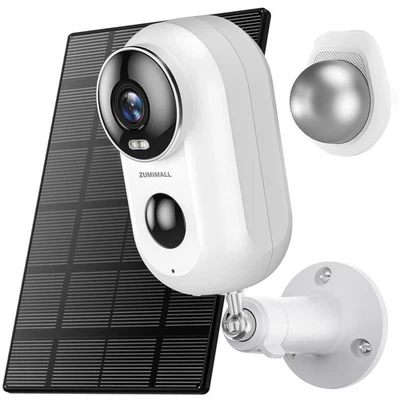 ZUMIMALL Solar Security Cameras Wireless Outdoor, 2K Outdoor Camera Wireless ... - Image 1 of 4