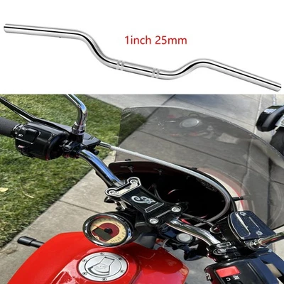 Manillar de barras de arrastre cromado para Honda Shadow Aero 750 1100 1" 25 mm Foto 1 de 4
