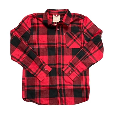 Camisa clásica de franela con botones de manga larga para niño Levi's Foto 1 de 2
