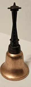 Copper Seattle Souvenir Space Needle Bell 4" Tall - Picture 1 of 6
