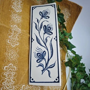 Bay Keramik Luftbefeuchter für Heizkörper Blumenmuster weiß blau Raumklima - Bild 1 von 10